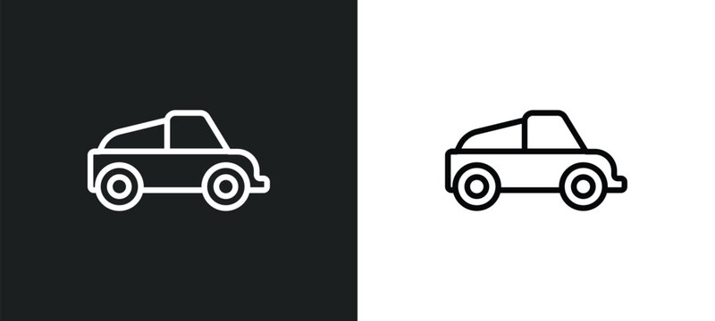 buggy outline icon in white and black colors. buggy flat vector icon from free time collection for web, mobile apps and ui.