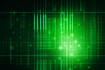 2d illustration Abstract futuristic electronic circuit technology background