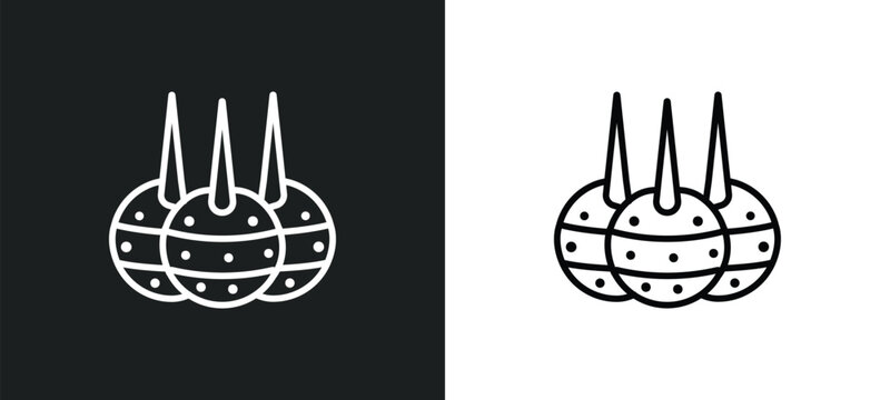 french outline icon in white and black colors. french flat vector icon from food collection for web, mobile apps and ui.