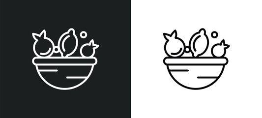 healthy nutrition outline icon in white and black colors. healthy nutrition flat vector icon from food collection for web, mobile apps and ui.