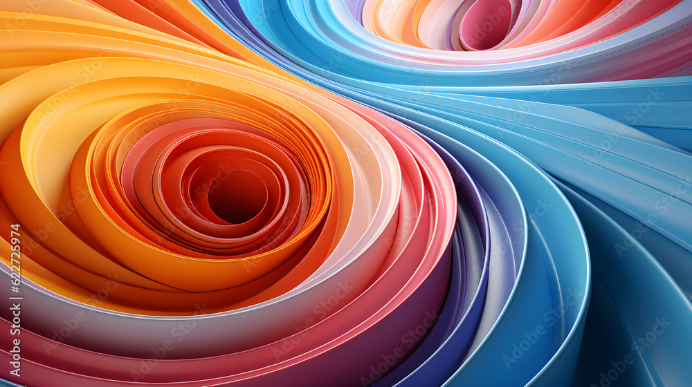 Wall mural 3d illustration ai generative abstract