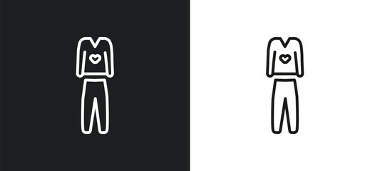 women tracksuit outline icon in white and black colors. women tracksuit flat vector icon from fashion collection for web, mobile apps and ui.