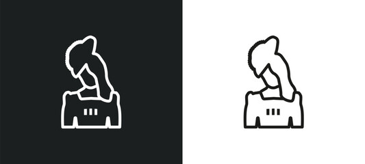 style outline icon in white and black colors. style flat vector icon from fashion collection for web, mobile apps and ui.