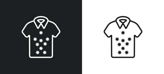 hawaiian outline icon in white and black colors. hawaiian flat vector icon from fashion collection for web, mobile apps and ui.