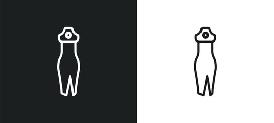 sexy female dress outline icon in white and black colors. sexy female dress flat vector icon from fashion collection for web, mobile apps and ui.