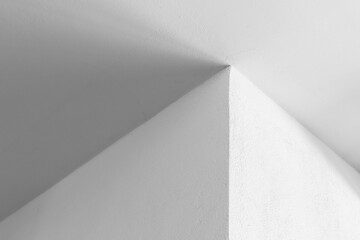White corner and ceiling. Abstract architecture background,