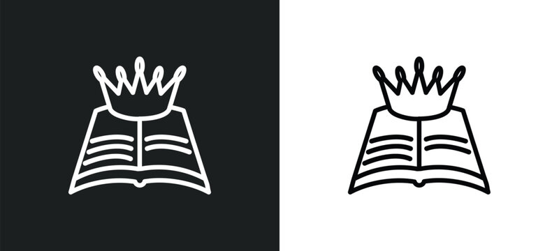 fairy tale outline icon in white and black colors. fairy tale flat vector icon from fairy tale collection for web, mobile apps and ui.