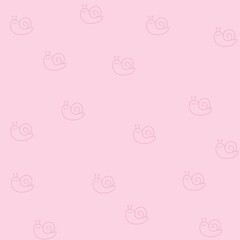 pink background with snail