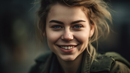 portrait of a smiling person background