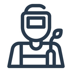 Welder icon for welding and metalwork icon