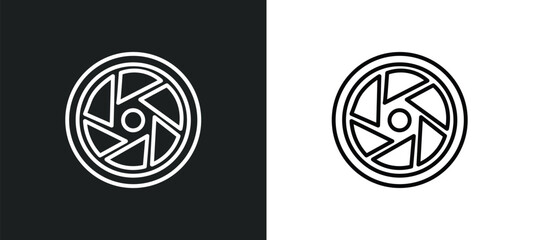 objective outline icon in white and black colors. objective flat vector icon from electronic stuff fill collection for web, mobile apps and ui.