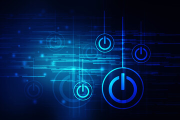 2d illustration power symbol
