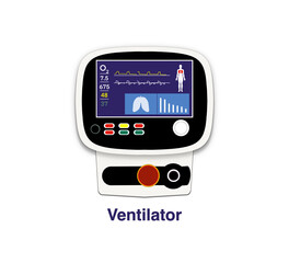 ventilator monitor, Monitoring During Mechanical Ventilation, monitor the patient's respiratory effort or work of breathing, patient monitoring system, Vital signs, transparent background PNG
