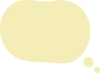 speech bubble balloon yellow color icon sticker memo keyword planner text box banner, flat png transparent element design