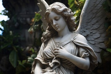 stone statue of angel.