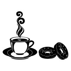 cup of coffee with bread