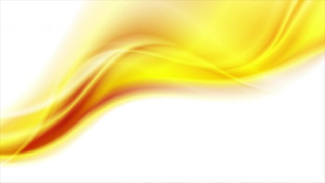 Bright yellow smooth blurred wavy abstract elegant background. Seamless looping motion design. Video animation Ultra HD 4K 3840x2160