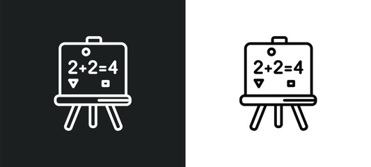 board outline icon in white and black colors. board flat vector icon from education collection for web, mobile apps and ui.