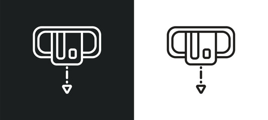 withdrawal outline icon in white and black colors. withdrawal flat vector icon from e commerce and payment collection for web, mobile apps and ui.