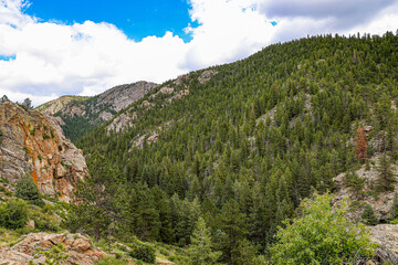 Rocky Mountain Snow capped peaks and endless vistas near Boulder and Estes Park Colorado 