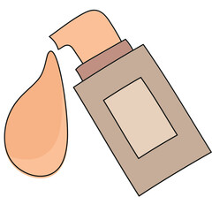 bottle of lotion handdrawn vector illustration