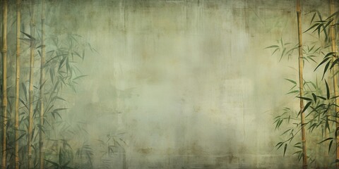 Bamboo forest grunge background texture. ai generative art.