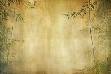Bamboo forest grunge background texture. ai generative art.