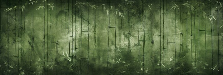 Bamboo forest grunge background texture. ai generative art. - 622739976