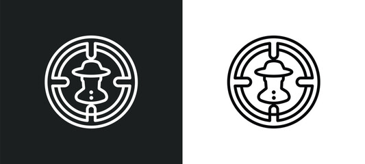 spyware outline icon in white and black colors. spyware flat vector icon from cyber collection for web, mobile apps and ui.