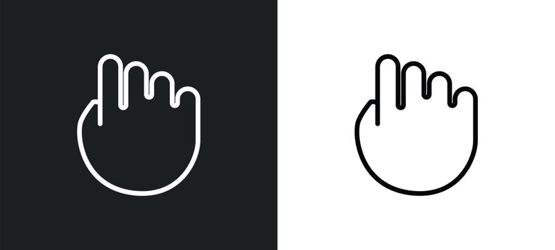hold outline icon in white and black colors. hold flat vector icon from cursor collection for web, mobile apps and ui.