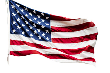 Fototapeta premium USA flag, isolated white background