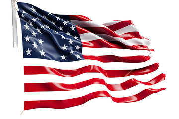 Obraz premium USA flag, isolated white background