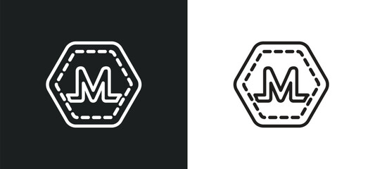 outline icon in white and black colors. flat vector icon from blockchain collection for web, mobile apps and