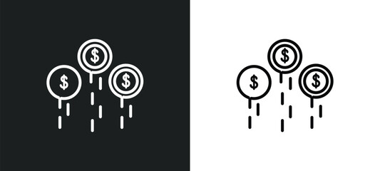 funding outline icon in white and black colors. funding flat vector icon from crowdfunding collection for web, mobile apps and ui.