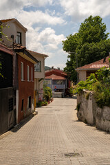 street in the old town of island country