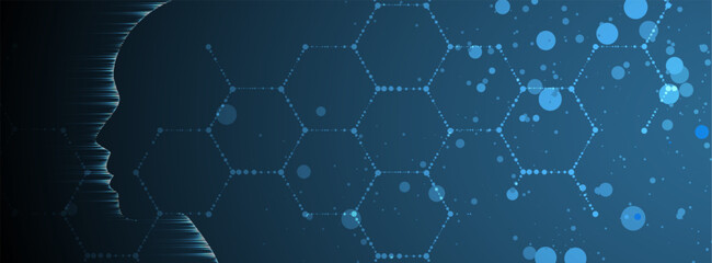 Conceptual technology illustration of artificial intelligence