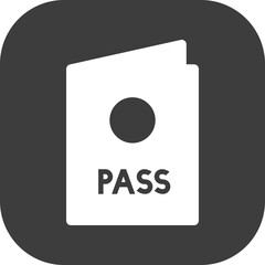 passport icon in black square.