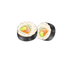 sushi on a plate