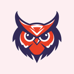 Vector illustration of an owl mascot esport logo.