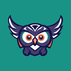 Vector illustration of an owl mascot esport logo.