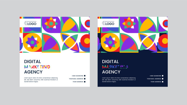 Digital marketing agency and buy sell social media promotional simple and creative post design