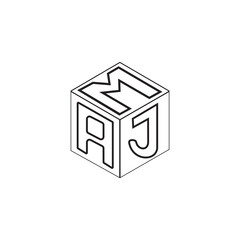 Cube letter logo design.