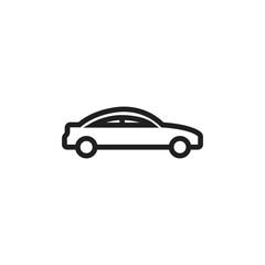 Car icon line on white background