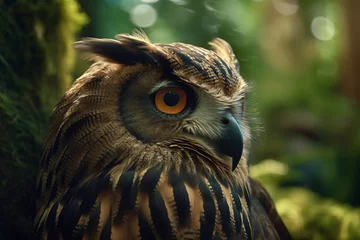 Zelfklevend Fotobehang close-up photo of a owls bird © wendi