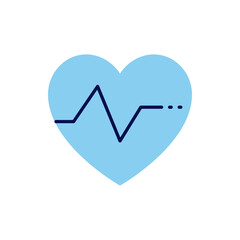 Heartbeat Ratev related vector line icon. Isolated on white background. Vector illustration. Editable stroke