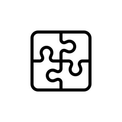 Puzzle Line Icon