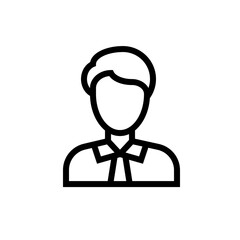 Man Avatar Line Icon