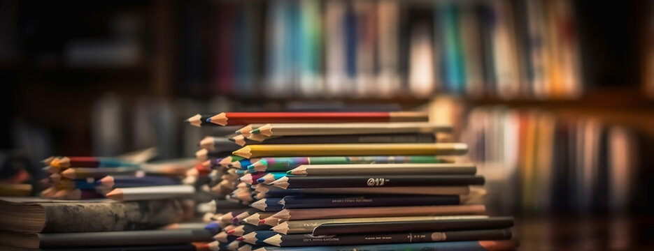 Learning with Joy: Colorful Pencils for School Kids
