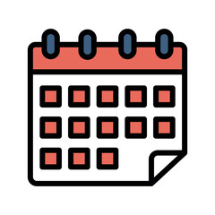 calendar sign symbol vector glyph color icon © nabil