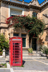 Malta, old red english telephone cabin